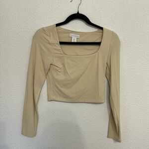 House of Harlow 1960 Cream Long Sleeve Top